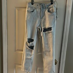 DollHouse whitewash Distressed Women Jeans 7/8